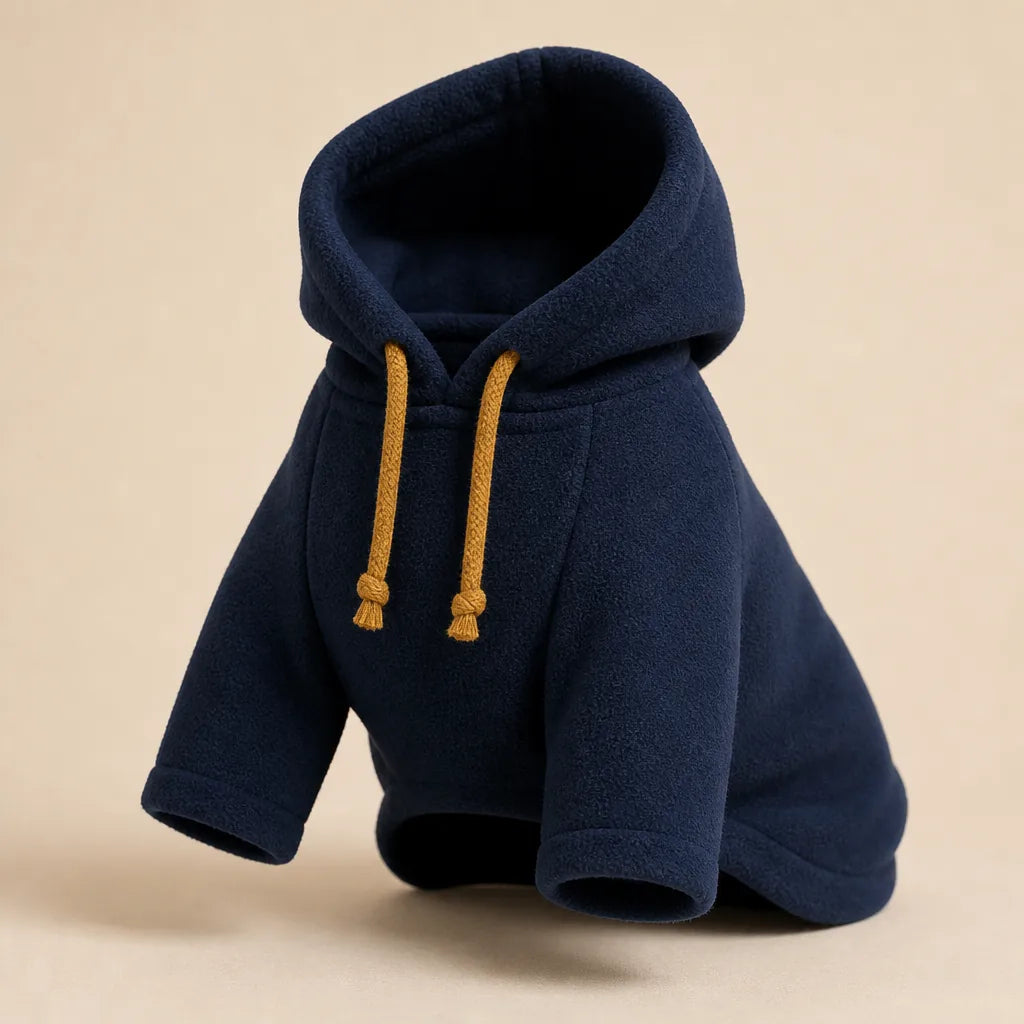 Snug Life cozy fleece dog hoodie in navy