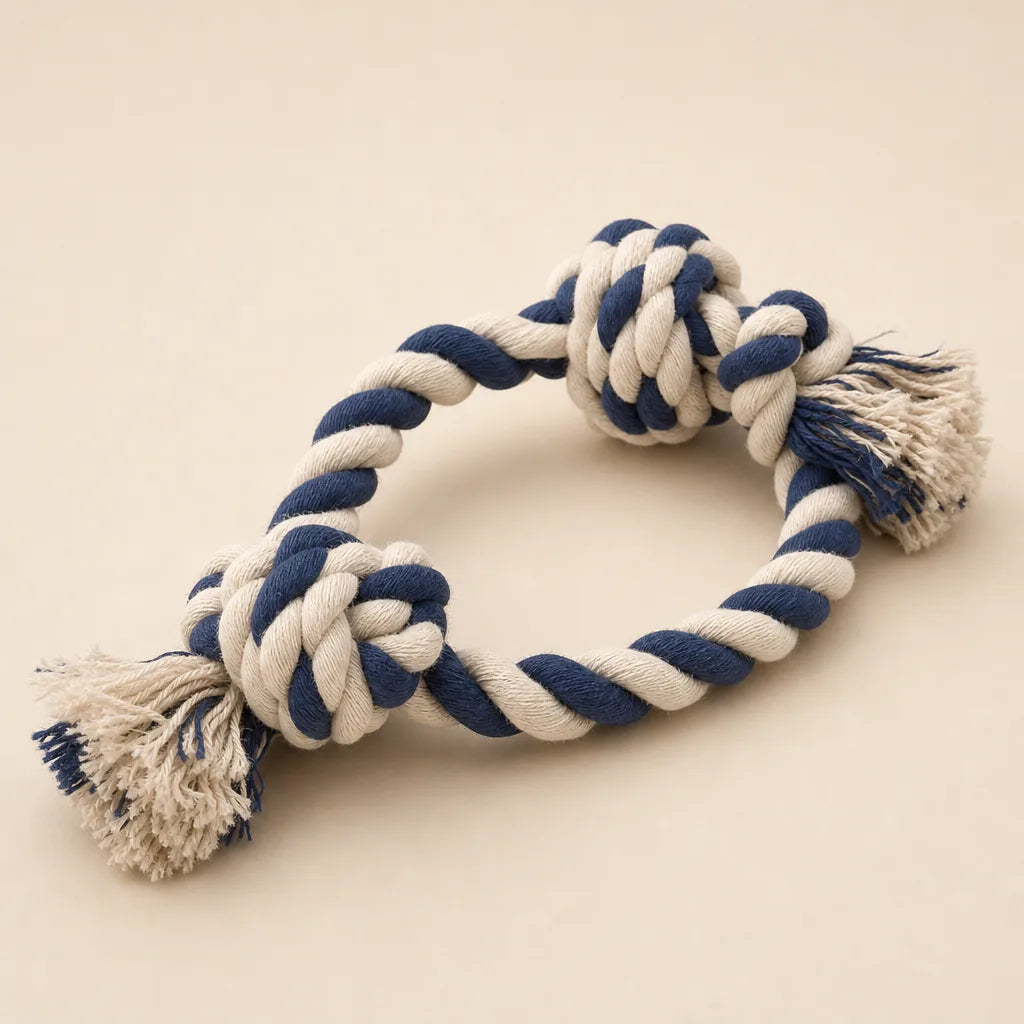Tug Boat braided rope tug toy for dogs