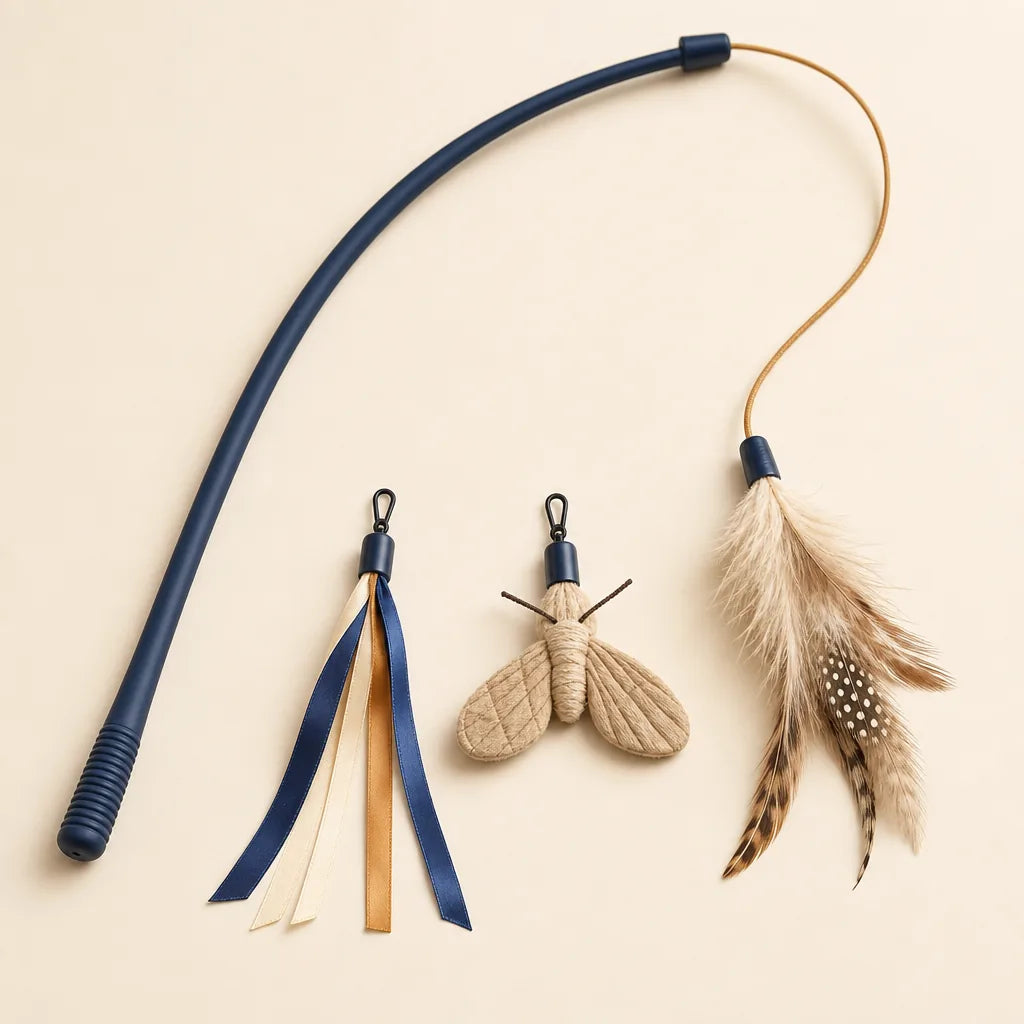 Whisker Wand interactive feather teaser for cats